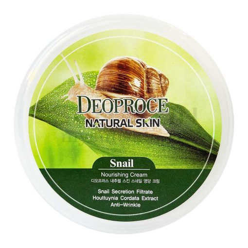 крем для лица и тела с улиточным экстрактом deoproce natural skin snail nourishing cream