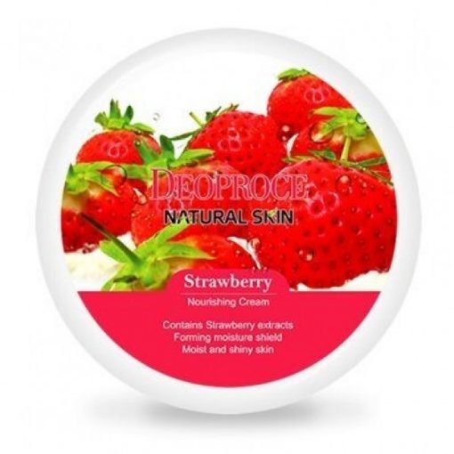 крем для лица и тела с экстрактом клубники deoproce natural skin strawberry nourishing