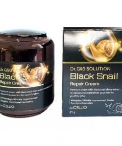 крем для лица с муцином улитки dr.cellio  g90 solution black snail repair cream