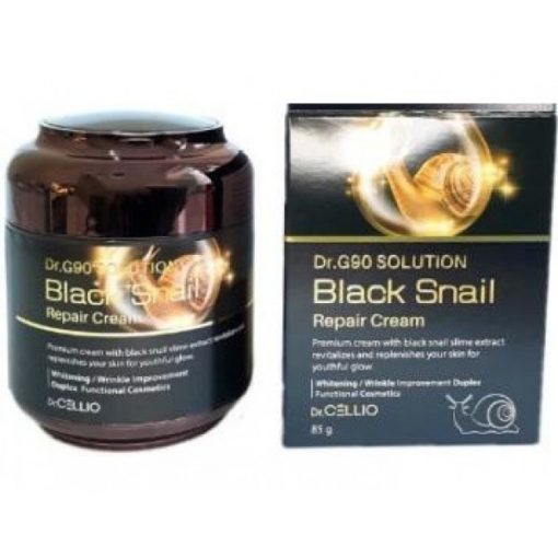 крем для лица с муцином улитки dr.cellio  g90 solution black snail repair cream