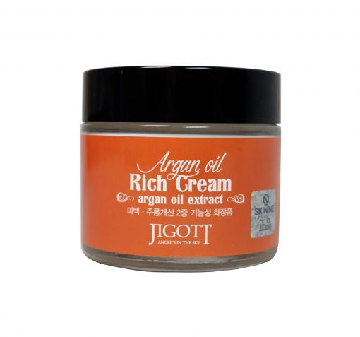 насыщенный крем для лица с аргановым маслом jigott argan oil reach cream