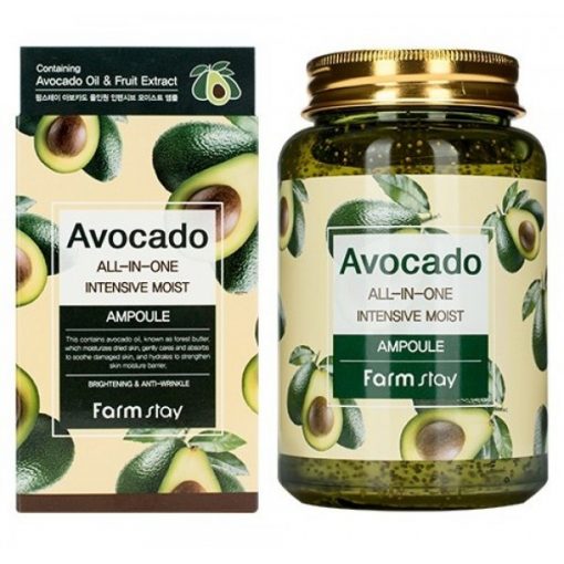 многофункциональная ампульная сыворотка с экстрактом авокадо farmstay avocado all-in-one intensive moist ampoule