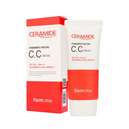 укрепляющий сс крем с керамидами farmstay ceramide firming facial cc cream