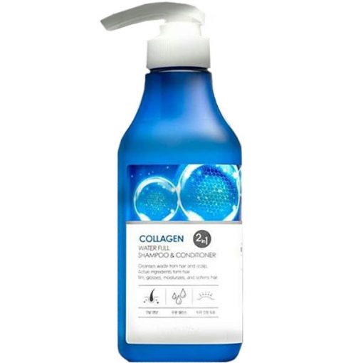 шампунь-кондиционер увлажняющий с коллагеном farmstay collagen water full shampoo & conditioner