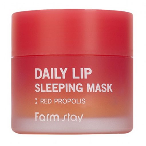 ночная питательная маска для губ с прополисом farmstay daily lip sleeping mask red propolis