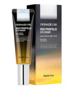 питательный крем для кожи вокруг глаз с прополисом и гибискусом farmstay derma cube red propolis eye cream