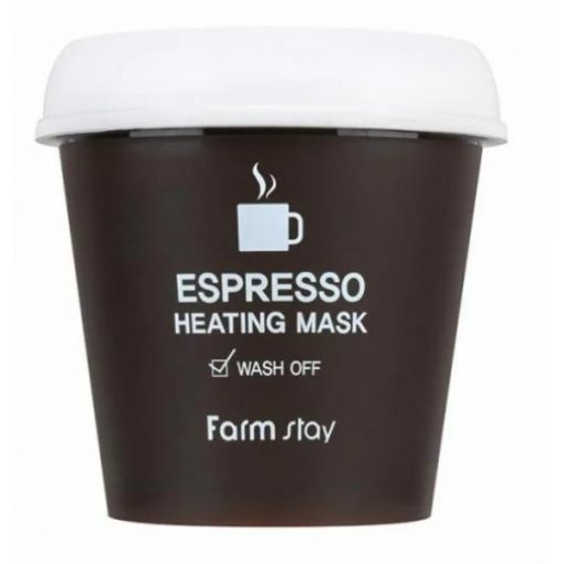 самонагревающаяся маска с кофейным экстрактом farmstay espresso heating mask