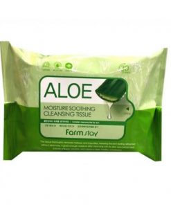 очищающие увлажняющие салфетки с экстрактом алоэ farmstay aloe moisture soothing cleansing tissue
