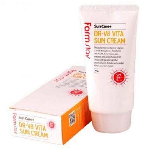 витаминизированный солнцезащитный крем farmstay dr-v8 vita sun cream spf50/pa+++