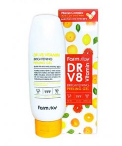 отшелушивающий гель с комплексом витаминов farmstay dr-v8 vitamin brightening peeling gel