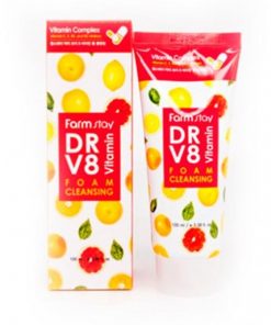 очищающая пенка с комплексом витаминов farmstay dr-v8 vitamin foam cleansing