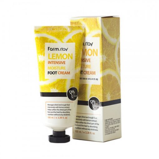 крем для ног смягчающий с экстрактом лимона farmstay lemon intensive moisture foot cream
