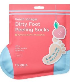 маска-носочки для педикюра с ароматом персика frudia my orchard peach foot peeling mask
