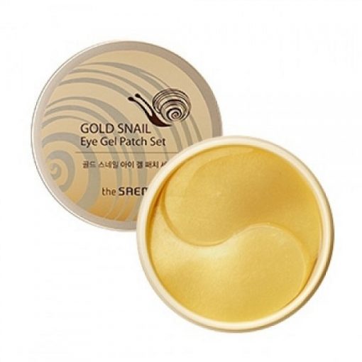 патчи с экстрактом муцина улитки для век the saem gold snail eye gel patch set