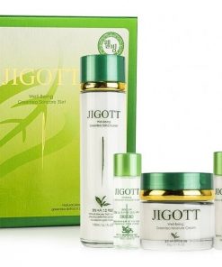 набор косметический для лица с экстрактом зеленого чая jigott well-being green tea skin care 3set