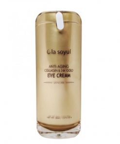 антивозрастной крем для кожи вокруг глаз с коллагеном и частицами 24к золота la soyul anti-aging collagen & 24k gold eye cream
