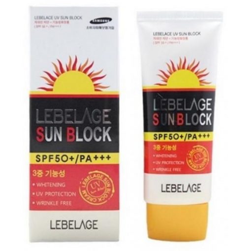 солнцезащитный крем для лица spf50+/ pa+++ lebelage uv sun block spf50+/ pa+++