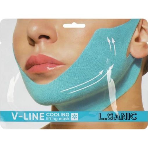 маска-бандаж для коррекции овала лица с охлаждающим эффектом l’sanic v-line cooling lifting face mask