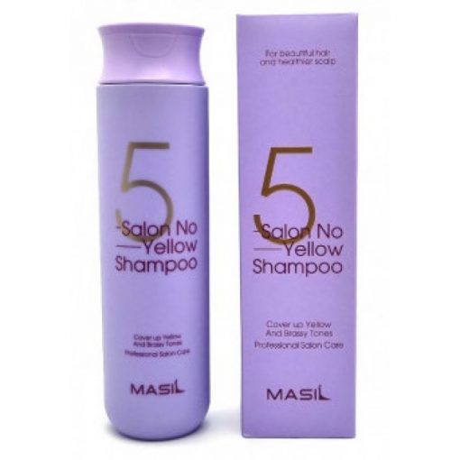 тонирующий шампунь для осветленных волос masil 5 salon no yellow shampoo