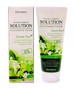 пенка для умывания "зеленый чай" deoproce natural solution cleansing foam greentea