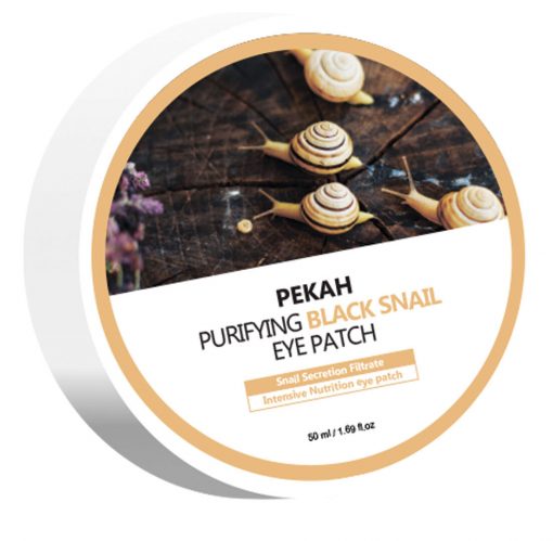 омолаживающие патчи для глаз с муцином черной улитки pekah purifying black snail eye patch