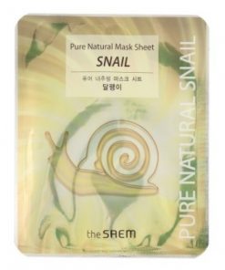 маска тканевая с муцином улитки the saem pure natural mask sheet snail