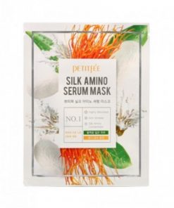 функциональная маска для борьбы с морщинами petitfee silk amino serum mask