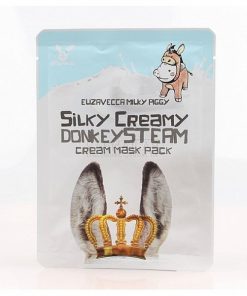 маска тканевая с паровым кремом elizavecca silky creamy donkey steam cream mask pack
