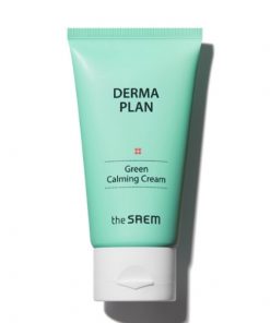 крем для лица успокаивающий the saem derma plan green calming cream