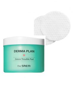 диски-пилинг для чувствительной кожи the saem derma plan green trouble pad
