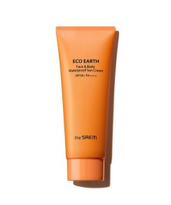 водостойкий солнцезащитный крем для лица и тела the saem eco earth face & body waterproof sun cream spf50+ pa++++
