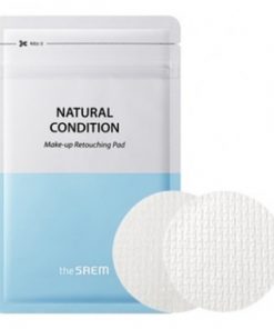 очищающие пады для лица the saem natural condition make-up retouching pad