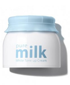 крем для лица осветляющий the saem pure milk white tone up cream