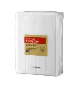 спонжи косметические из 100% хлопка the saem care plus everyday cotton puff