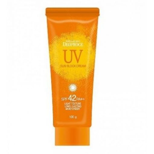 крем солнцезащитный для лица и тела deoproce uv sunblock cream spf42 pa++